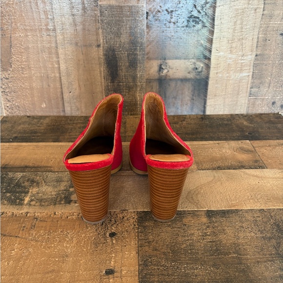 Red Suede Mules - Picture 4 of 6